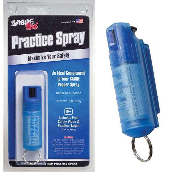 Non Lethal Defense Security Equipment Ready Series SABRE PEPPER SPRAY .54 OZ PRACTICE CANISTER HARDCASE